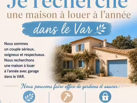 urgent recherche maison à louer à l'année