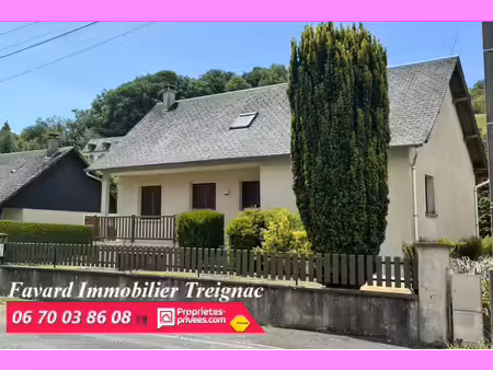 maison 120 m² 3 chambres - garage et jardin plat 850 m² 19 260 treignac