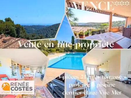 vente en nue propriété - f75-h71 ans - vence (06140)