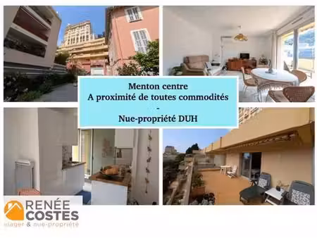 vente en nue propriété - f79 ans - menton (06500)