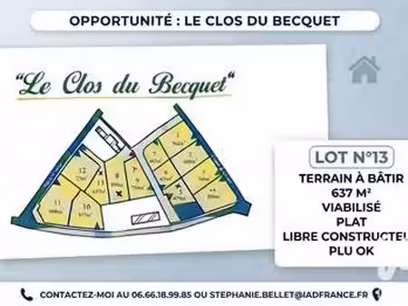 vente terrain à fauville-en-caux (76640) : à vendre / 637m² fauville-en-caux