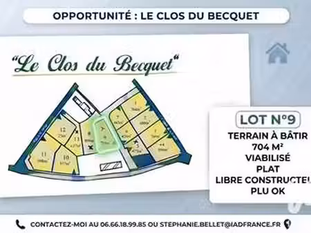 vente terrain à fauville-en-caux (76640) : à vendre / 704m² fauville-en-caux