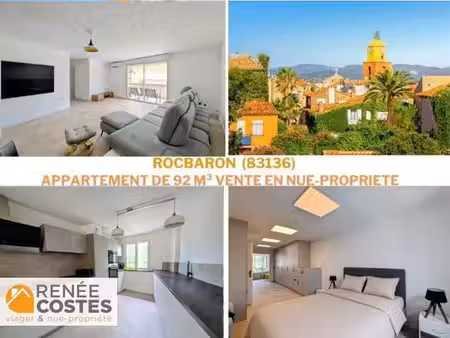 vente en nue propriété - h66 ans - rocbaron (83136)