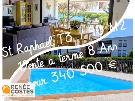 vente à terme occupée sur 96 mois - st raphael (83700)