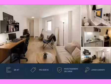 2 pièces à nice  24 m² 