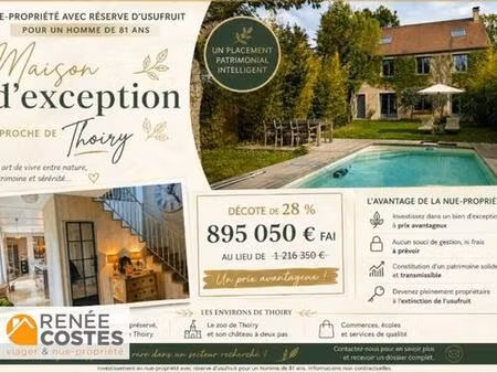 vente en nue propriété - h81 ans - thoiry (78770)