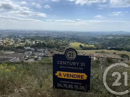 vente terrain à batir 1281 m² à annonay (07100)  70 000 €