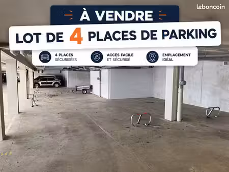 a vendre - lot de 4 places de parking couvertes