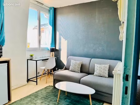 studio meublé 13m² refait à neuf  à 15 min du centre paris