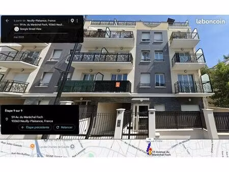bel appartement 2 pièces de 47 7 m² avec balcon et parking – hypercentre de neuilly-plaisa