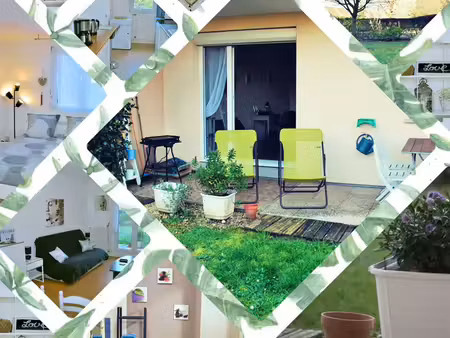 rare à saint-marceau – t2 meublé 50 m² avec jardin privatif de 120 m² + parking couvert