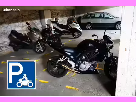 emplacement parking moto / 2roues rue ernestine - ancrage au sol
