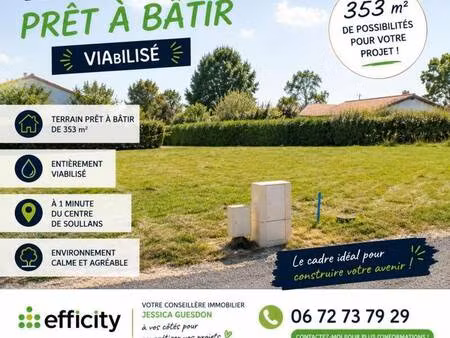 terrain constructible viabilisé à vendre