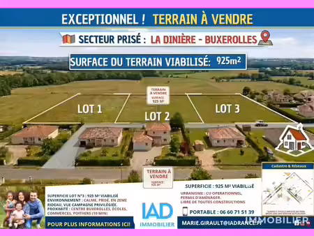 terrain constructible viabilisé à vendre