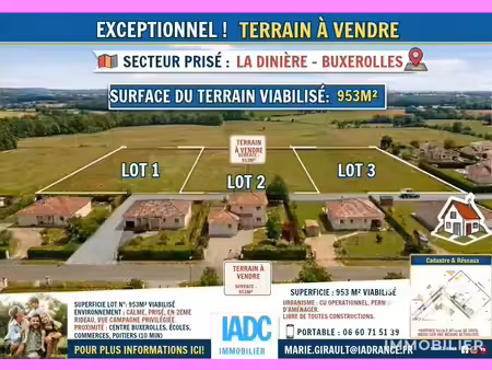 terrain constructible viabilisé à vendre