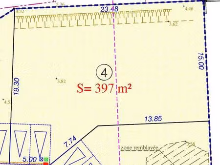 terrain constructible viabilisé à vendre