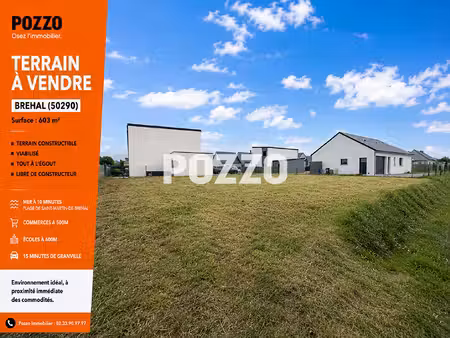 a vendre - terrain à bâtir - brehal (50290)