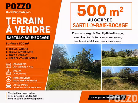 terrain sartilly baie bocage 500 m2