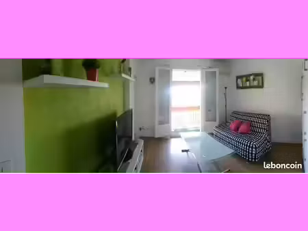 t2 meublé fonctionnel + parking + balcon + 3 petite vue mer