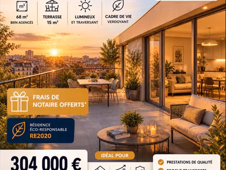 vente appartement 2 pièces 62 m² romainville (93230)