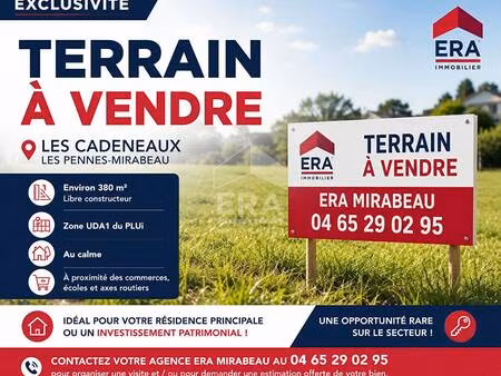 terrain constructible à vendre