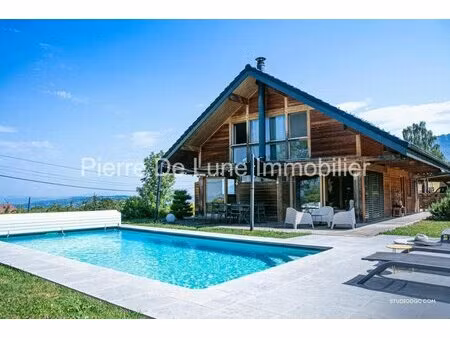 trévignin – maison d'exception en ossature bois avec vue dominante  piscine et panorama...