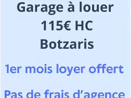 garage 12m2 métro botzaris