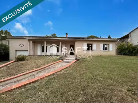 villebrumier – maison t4 de plain-pied d'environ 118 m² avec garage et terrain de 930 m²
