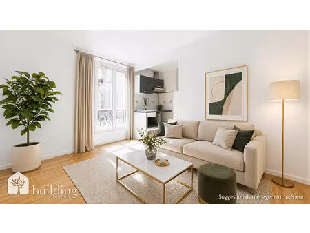 paris 18e - guy môquet - appartement 2 pièces de 26 83 m² au calme