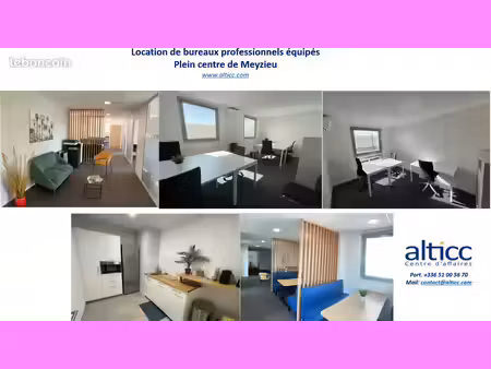 bureaux meublés 21 m² meyzieu