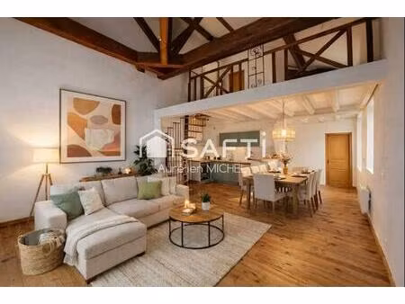 joli appartement avec plein de charme avec sa charpente apparente