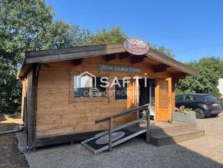 local commercial avec bail en cours – chalet bois  parking et terrain