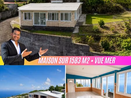 vue mer & 1 583 m² d'un seul tenant — maison 120 m² + varang