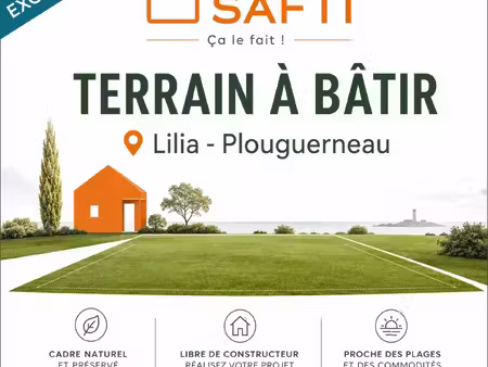 lilia plouguerneau  votre terrain à 2 pas de la mer  secteur saint-cava