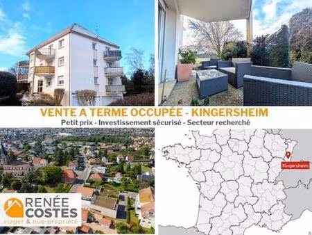 vente à terme occupée sur 120 mois - kingersheim (68260)