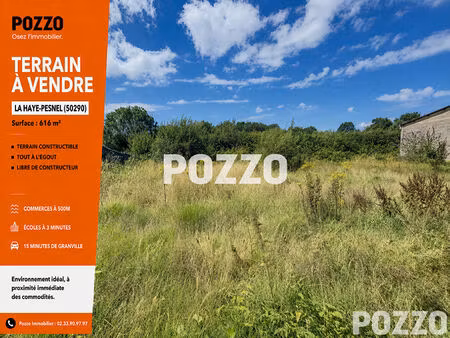 a vendre - la-haye-pesnel (50320) -terrain à bâtir d'environ 616 m²