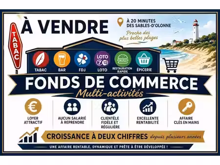 vente locaux professionnels 0 pièces 223 m² à les sables-d'olonne (85100)  262 000 €