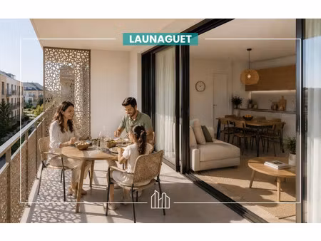 vente appartement neuf 3 pièces 62m2 launaguet - 231900 € - surface privée