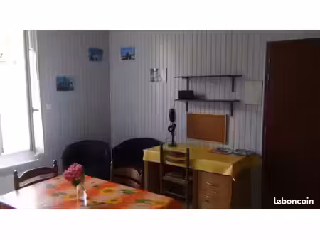 année scolaire  étudiant(e)  dieppe  f1 de 34m²  bureau  wifi  vue sur jardin