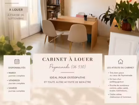 location commerce 22 m² à peymeinade (06530)