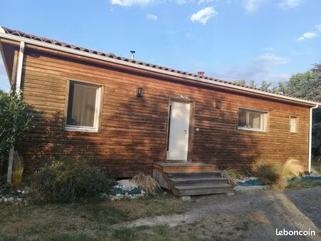 maison bois avec piscine