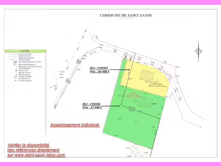 vente terrain 2537 m² à saint-savin (33920)  49 040 €