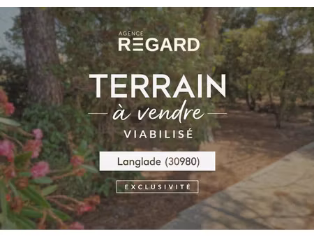vente terrain 669 m² à langlade (30980)  179 000 €