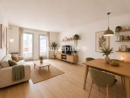 vente appartement 2 pièces 49.53 m² à paris 18ème (75018)  379 000 €