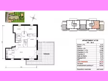 vente appartement 4 pièces 77 m² toulouse (31200)