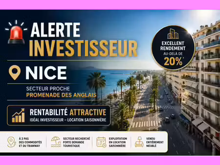 alerte investisseur avec forte rentabilité sur nice