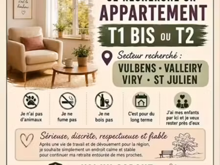 cherche un appartement