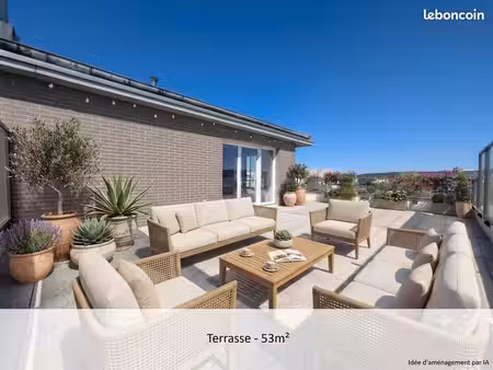 duplex d'exception t4 avec terrasse 53 m² sans vis-à-vis – massy gare tgv