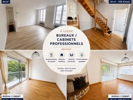 bureaux / cabinets professionnels à louer – brunoy – plusieurs surfaces disponibles
