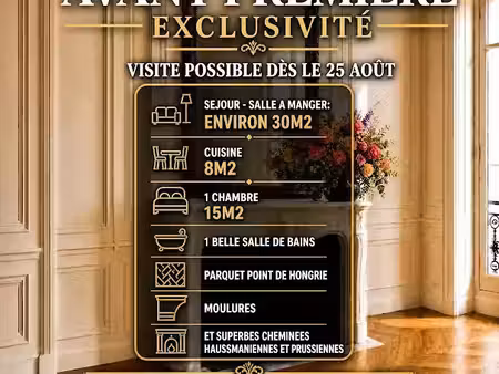 vente appartement 2 pièces 62 m² à paris 8ème (75008)  749 000 €